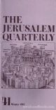 41450 The Jerusalem Quarterly ; Number Forty One, Winter 1987